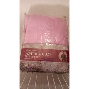 Warm & Cozy Pink Fleece Bathrobe One Size Fits Most